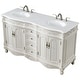 preview thumbnail 4 of 9, Elegant Lighting VF-1049-VW Windsor 60" Free Standing Double Basin