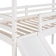 preview thumbnail 11 of 40, Twin Loft Bed House Bed With Slide,Solid Construction for Home