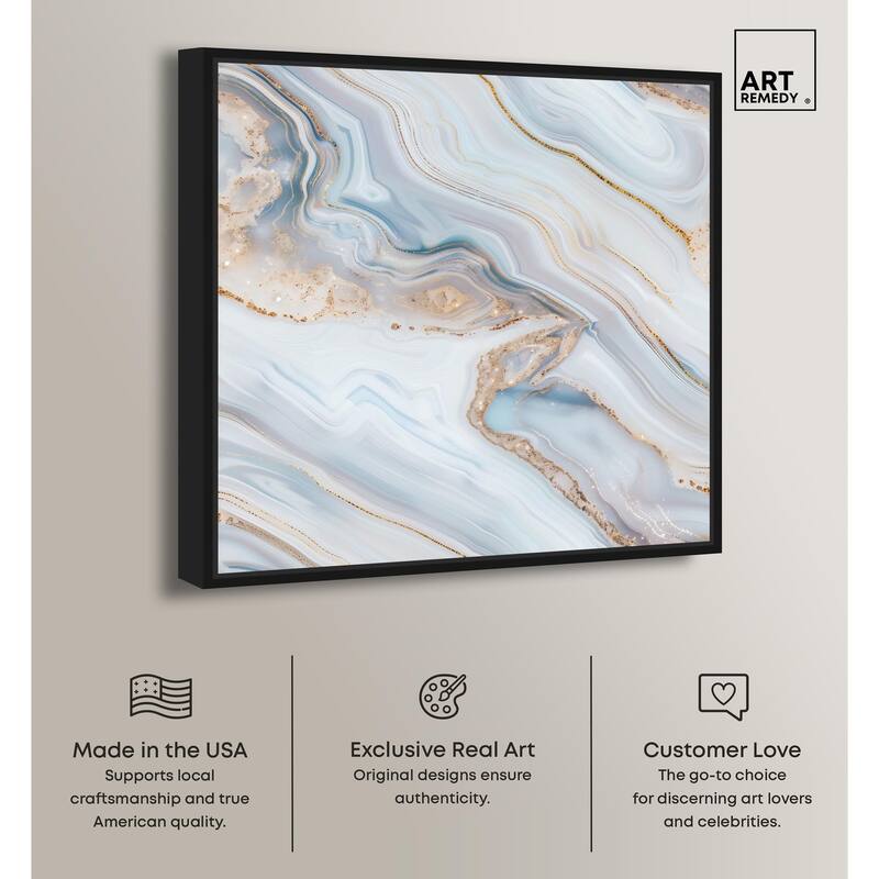 Icy Glitter Stone I Canvas by Art Remedy