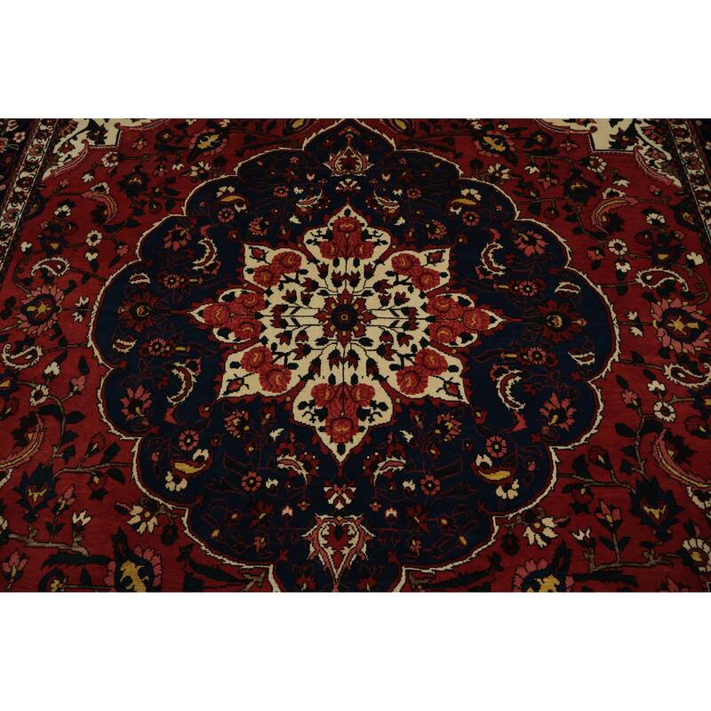Hand Knotted Oriental 100% Wool Carpet Traditional Floral Red Bakhtiari Area Rug - 12' 9'' X 9' 10''