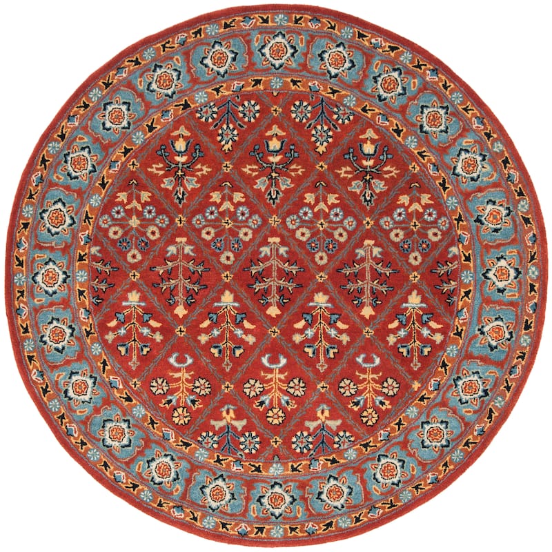 SAFAVIEH Handmade Heritage Overlapping Diamond Traditional Oriental Wool Rug