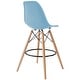 preview thumbnail 38 of 57, Counter Stool With Back Plastic Molded Wooden Eiffel Base For Kitchen Island Hotel Work High Chair