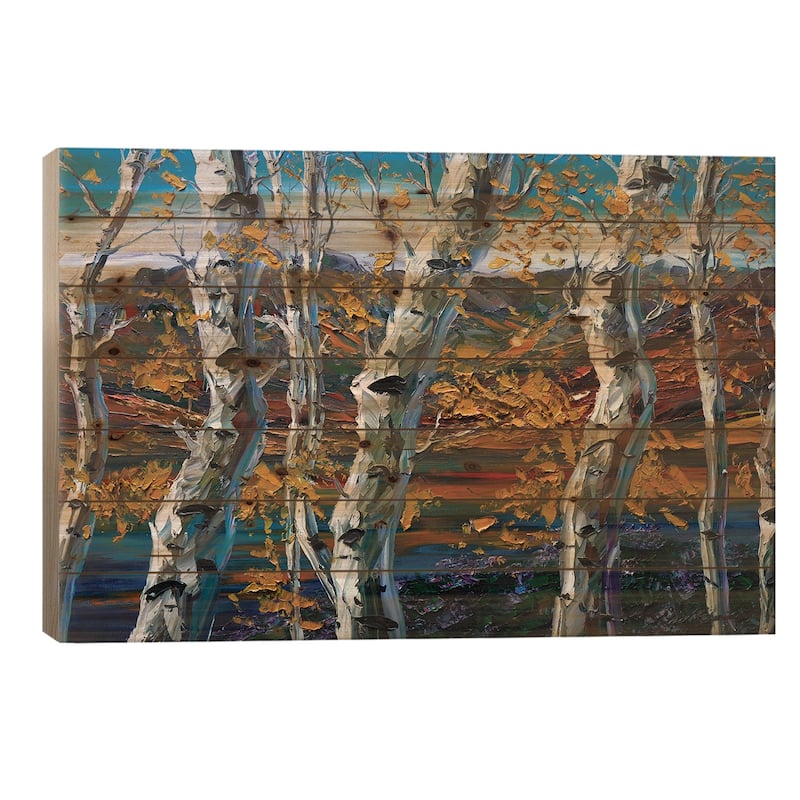 Birch Forest II Print On Wood by Willson Lau - Multi-Color - 26x40x1.5
