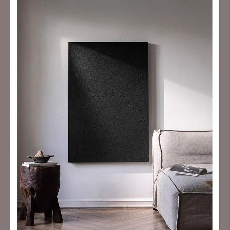 RusticReach Black Textured Wall Art
