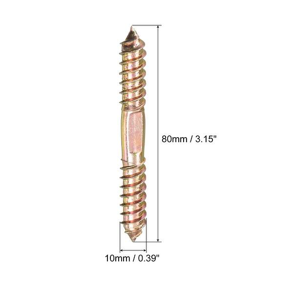 Hanger Bolts, 12pcs Double Ended Thread Wood to Wood Dowel Screws - Bed ...