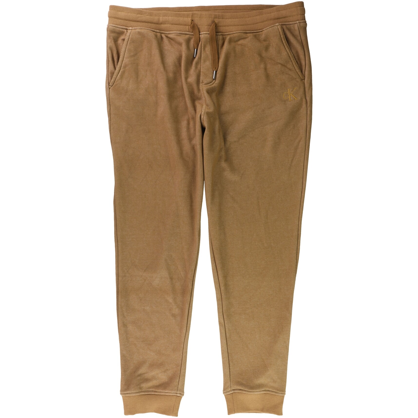 Shop Calvin Klein Mens Lined Casual Sweatpants Brown X Large