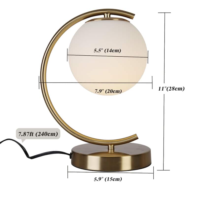 1-Light Bed Side Lamp Lamps for Night Stands - 7.9inch