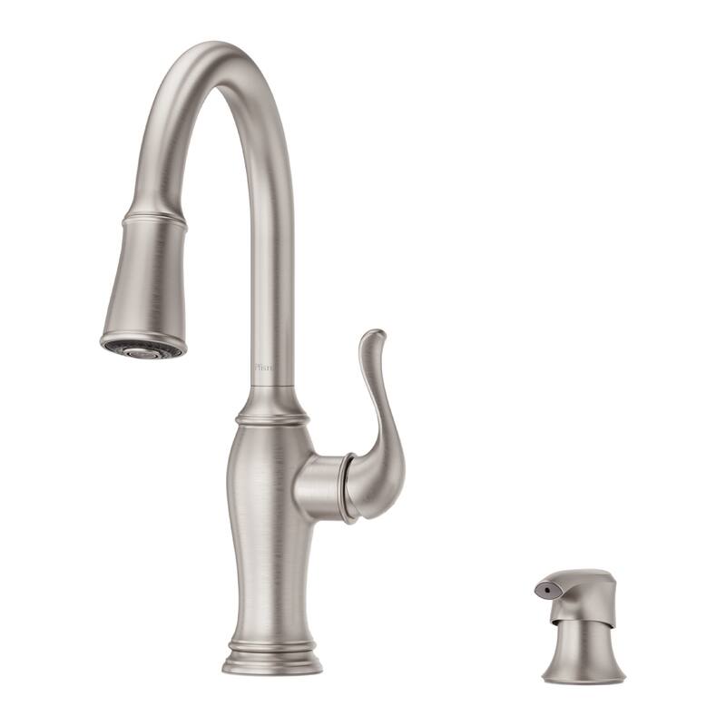 Jackson Crisp White Fireclay 33" Single Bowl Drop-In Kitchen Sink (3 Holes) with Maren Stainless Faucet Kit