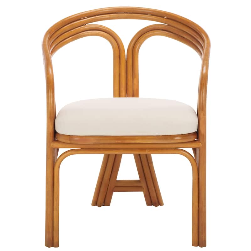 SAFAVIEH Couture Jennabrook Rattan Pole Accent Chair, Fully Assembled - 26"W x 26"D x 34"H