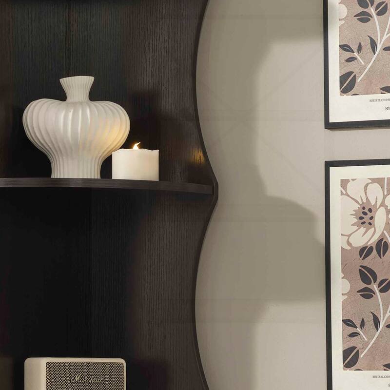 Stylish Five-Shelf Corner Bookcase for Home Organization and Display