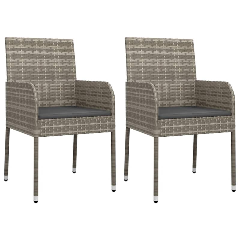 vidaXL Patio Dining Set Outdoor Rattan Wicker Table and Chair Set for Porch