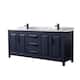 Option Dark Blue / White Carrara Marble Top / Matte Black