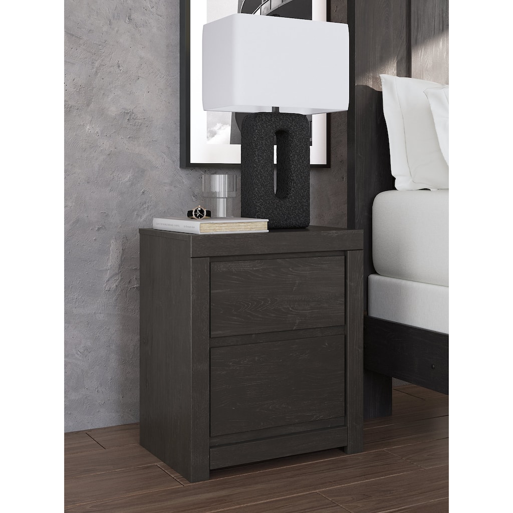 Signature Design by Ashley Candanew Dark Gray Nightstand - 22.72" W x 15.67" D x 26.77" H