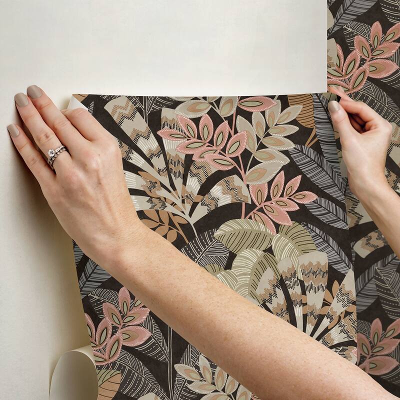 Yara Charcoal Peel and Stick Wallpaper