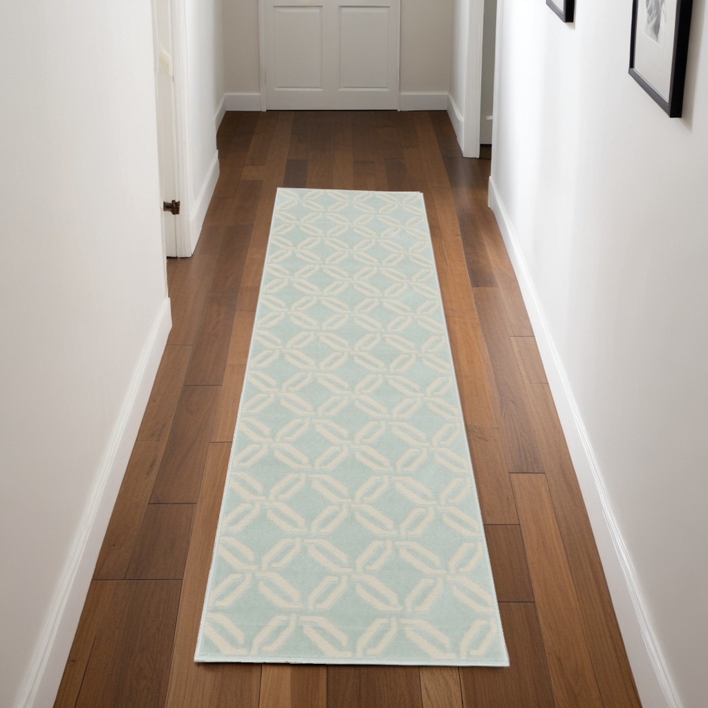 Felid Power Loomed Abstract Stain Resistant Area Rug By HomeRoots - 87' X '27' X '0.5