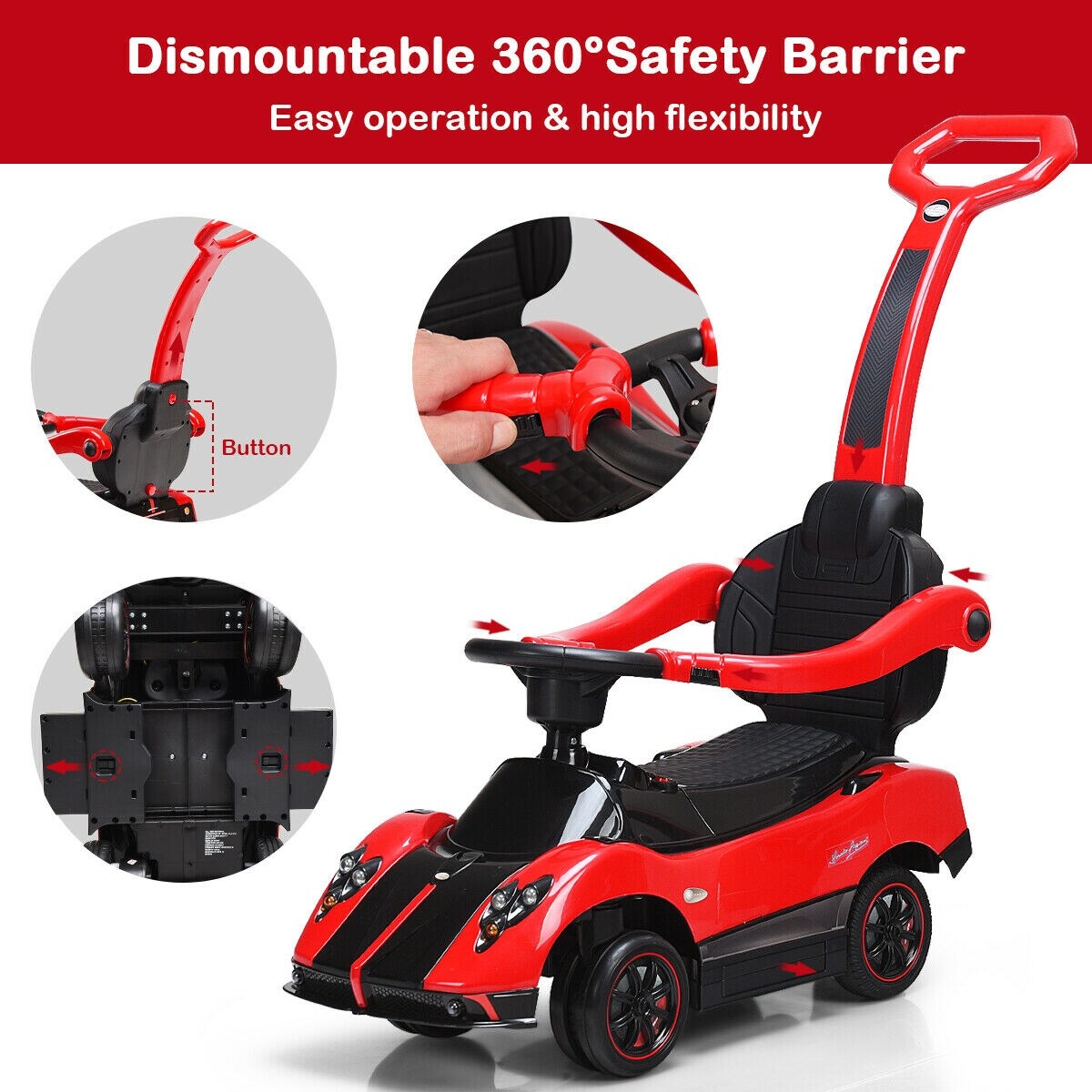 red car stroller