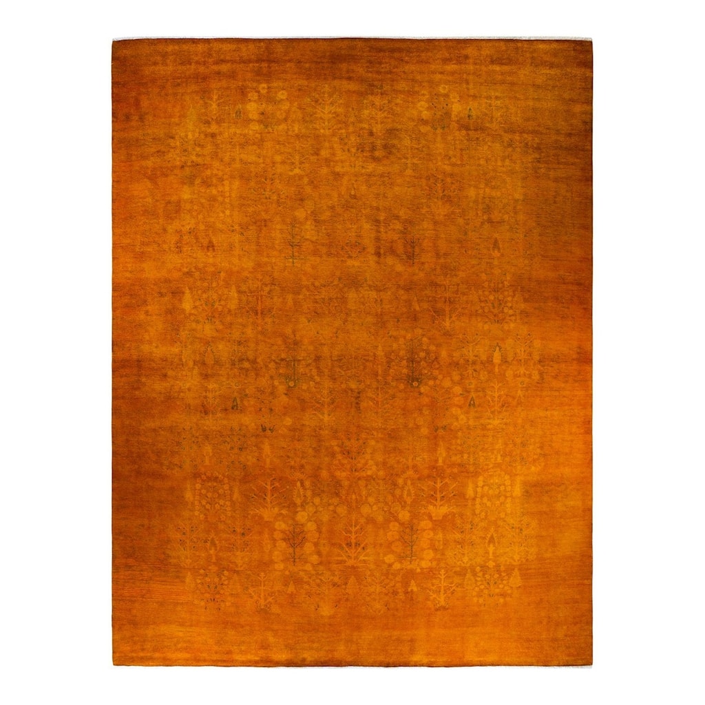 Vibrance, One-of-a-Kind Handmade Area Rug - Yellow, 15' 3" x 12' 0" - 15' 3" x 12' 0"