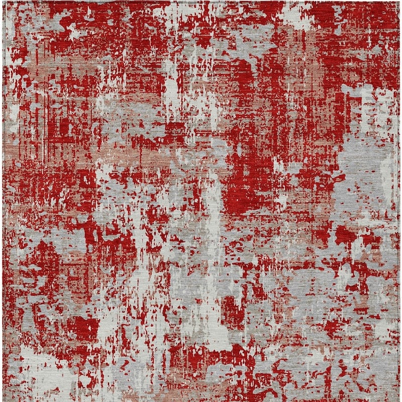 HomeRoots Abstract Transitional Rectangle Outdoor Rug