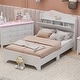preview thumbnail 1 of 7, White Twin Size House Platform Bed with Storage House Shape Headboard Twin - White