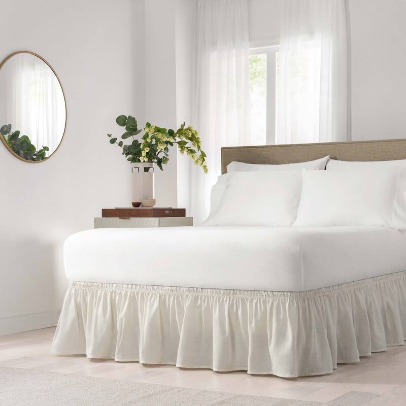 EasyFit Wrap Around Solid Ruffled Bed Skirt