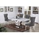preview thumbnail 12 of 32, Best Quality Furniture White Genuine Marble 5-Piece Dining Set