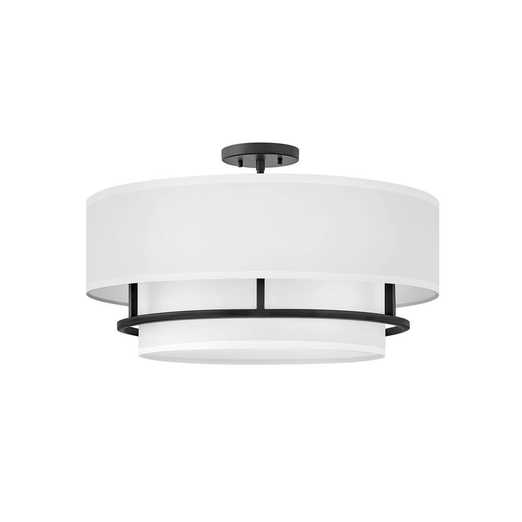 Hinkley Lighting Graham 4 Light 23" Wide Semi-Flush Drum Ceiling