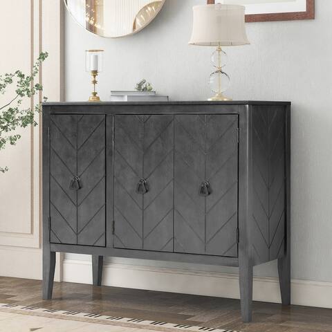 Wood Buffet with Adjustable Shelf,For Entryway,Living Room,Bedroom