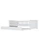 preview thumbnail 5 of 7, Twin Platform Kids Bed with Guardrail & Trundle, Sturdy Wood Frame, Easy Assembly, White