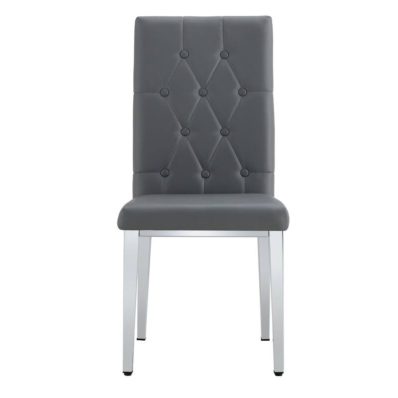 Roomfitters Velvet Dining Chairs with Gold Metal Legs, Upholstered Armless Set of 8 for Dining or Conference Room
