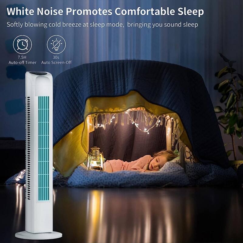 Oscillating Tower Fan with Remote, Electric Standing Tower Fan Floor Fan