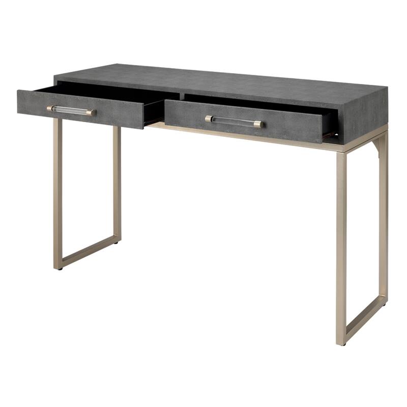 Alden Décor Brayden Faux Shagreen Console