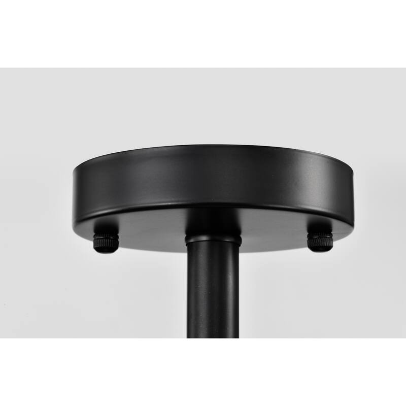 Sagi 17 Inch Matte Black Semi Flush Mount with 3 Light