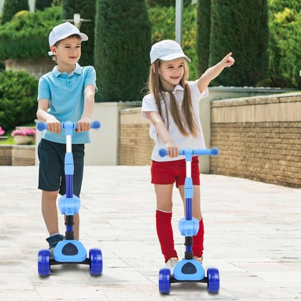 slide 1 of 13, Kick Scooter With Wheel LED Lights And Foldable Seat