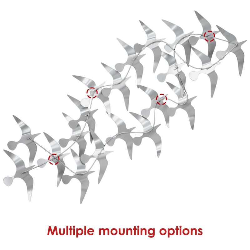 Colorful Hand Painted Etched Metal Wall Sculpture