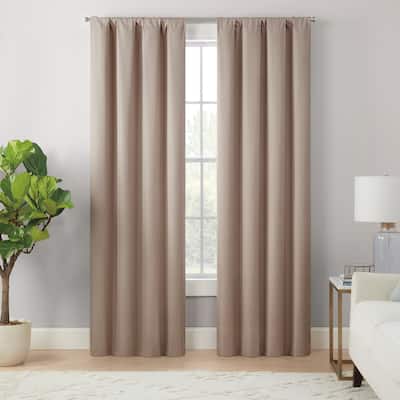 Eclipse Cannes Magnitech 100% Blackout Curtain, Rod Pocket Window Curtain Panel, Seamless Magnetic Closure (1 Panel)