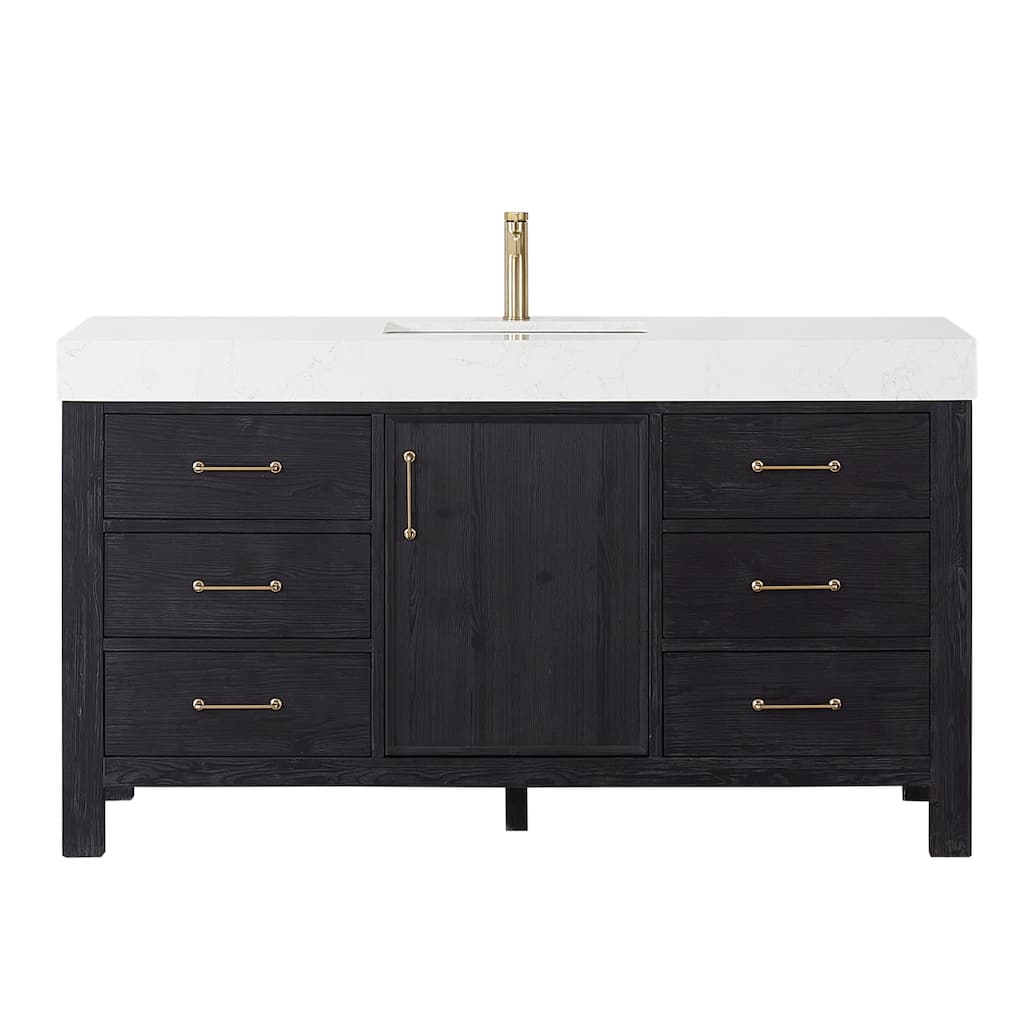Miseno MV-NM-LEON60-LWT León 60" Free Standing Single Basin Vanity Set