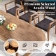 preview thumbnail 3 of 16, MAISON ARTS Acacia Wood Outdoor Dining Set, Expandable Table with Wicker Chairs, Farmhouse Patio Furniture
