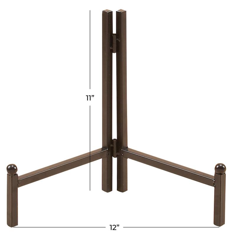 Metal Easel with Foldable Stand - Black - Roche River Decor - 1"W x 12"L x 11"H