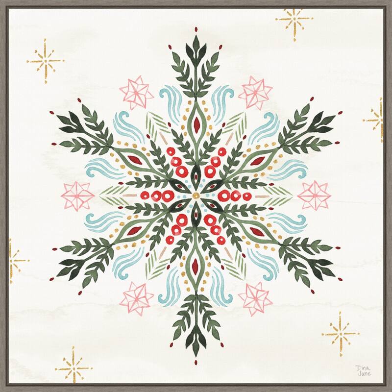 Winter Moment XI by Dina June Canvas Art Framed - 22 x 22 in