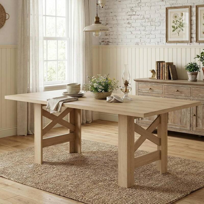 71" Farmhouse Kitchen Dining Table Set for 6-8 for Kitchen, Office (Only Table)