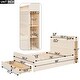 preview thumbnail 4 of 19, Full Size Wooden Storage Platform Bedframe with Headboard & Drawers