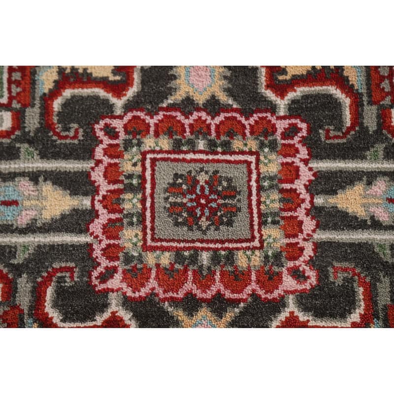 Geometric Heriz Serapi Oriental Round Area Rug Handmade Wool Carpet - 7'10"x 7'11"