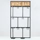 preview thumbnail 3 of 8, Wood and Metal Wall Mounted Wine Bottle and Glass Rack