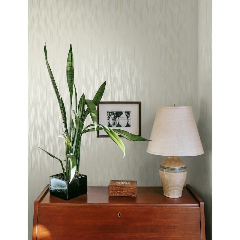 Seabrook Designs Nanda Geometric Stria Unpasted Wallpaper