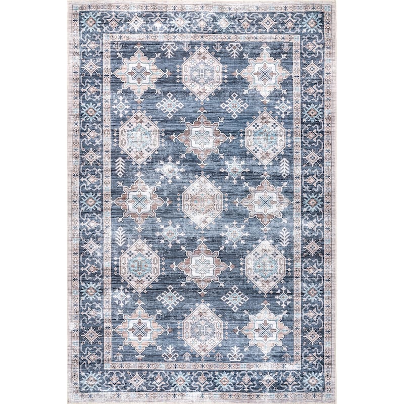 Nuloom Finley SpinClean Machine Washable Vintage Distressed Area Rug