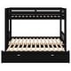 preview thumbnail 16 of 16, Twin over Pull-out Pine Bunk Bed with Trundle and Safety Guardrails