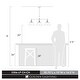 preview thumbnail 8 of 7, Golden Lighting 3306-LP CH Orwell 3 Light 36" Wide Linear Pendant