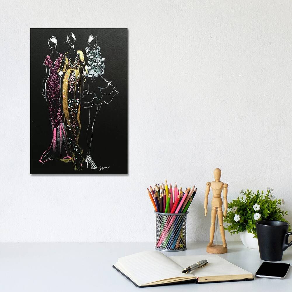 iCanvas "Inspired Fashion Illustration (Couture Gowns)" by Rongrong DeVoe Canvas Print