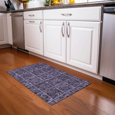 Premium Washable Super Soft Mosaic Panel Mayfield Rug