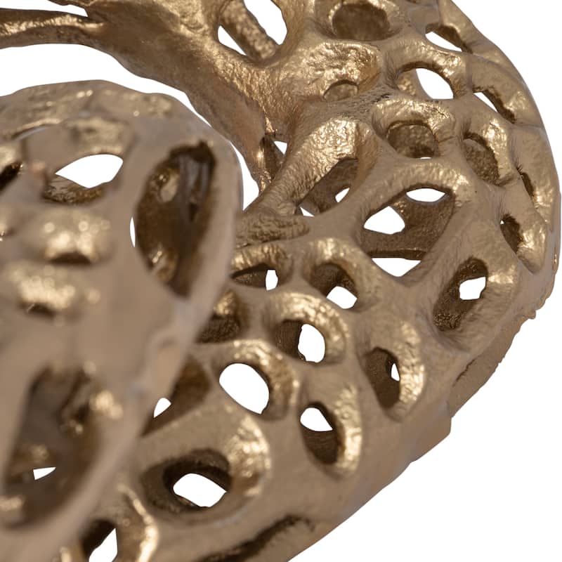 Sagebrook Home 12-Inch Gold 2-Linked Metal Chains - Aluminum Decorative Object for Modern Home Accent and Elegance